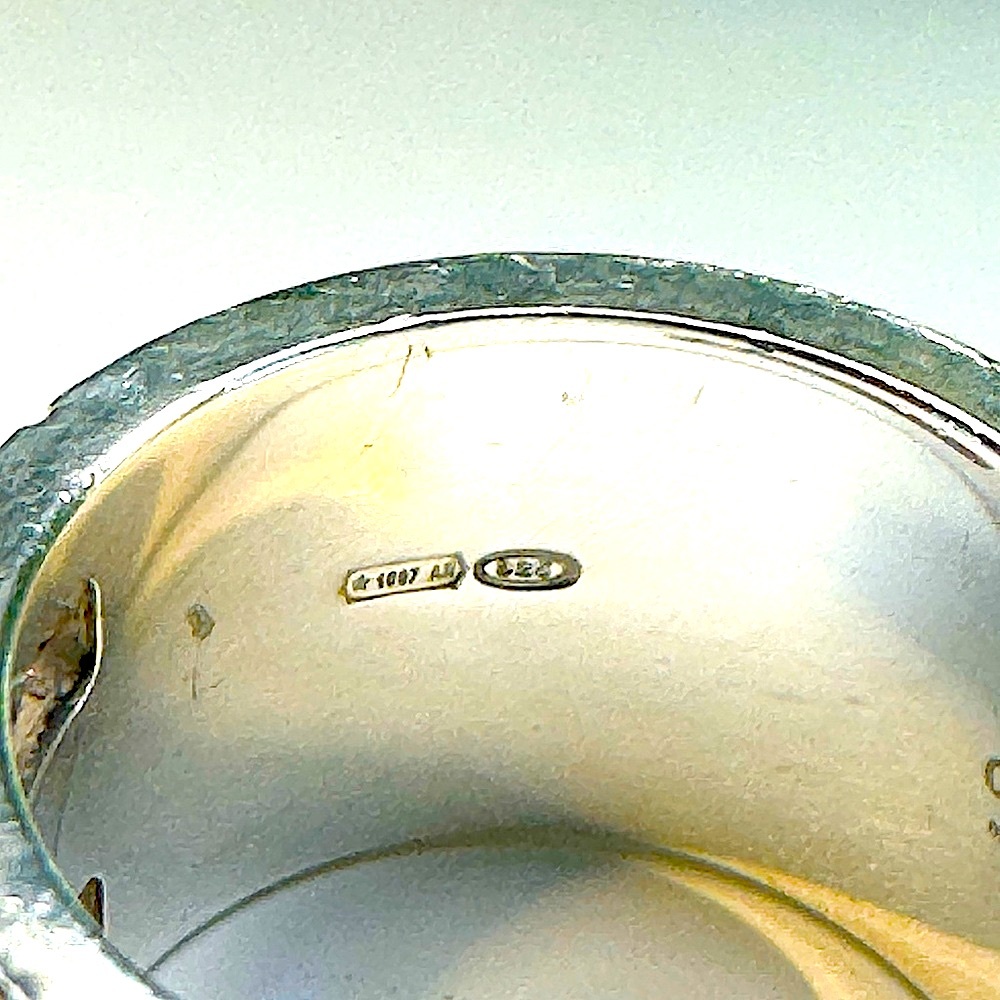 Gucci Cutout Logo Ring 925 Size 5- 5.5 Vintage Stamped ★1087 AL Italy .5 in Band - Picture 7 of 8